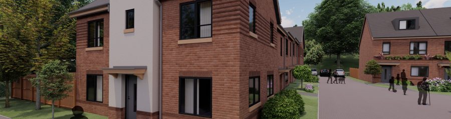 House computer generated image of housing development