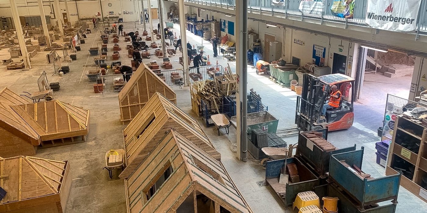 View of roofing training at Leeds Building College