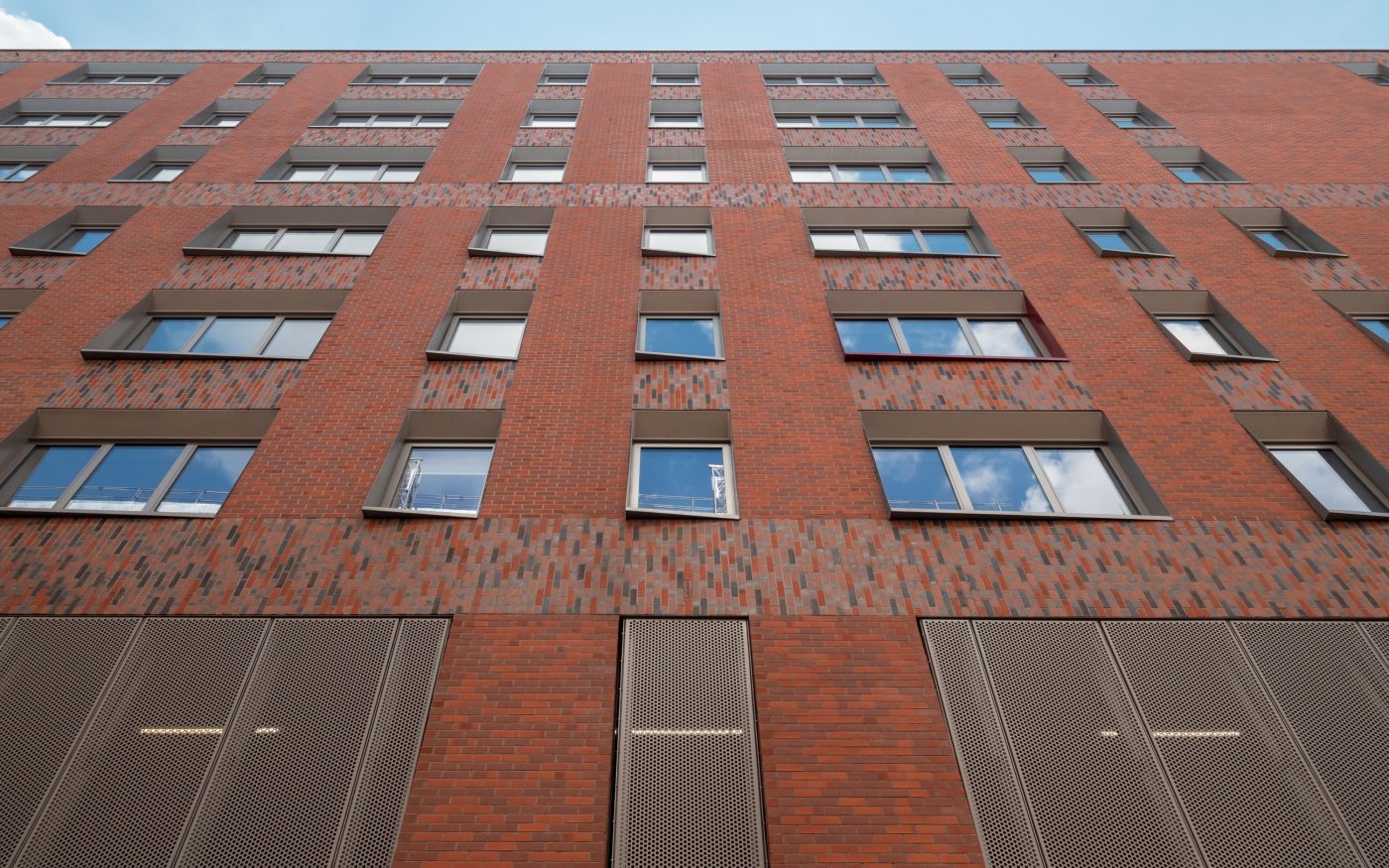 Exterior of Flour Building apartment block in Manchester