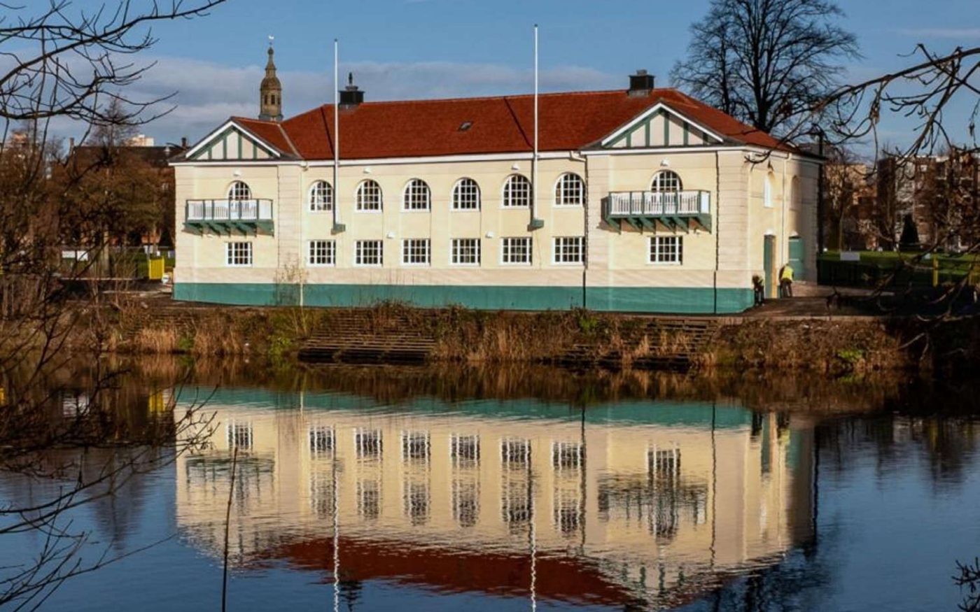 Picture of the boat house after the renovation and roof restoration