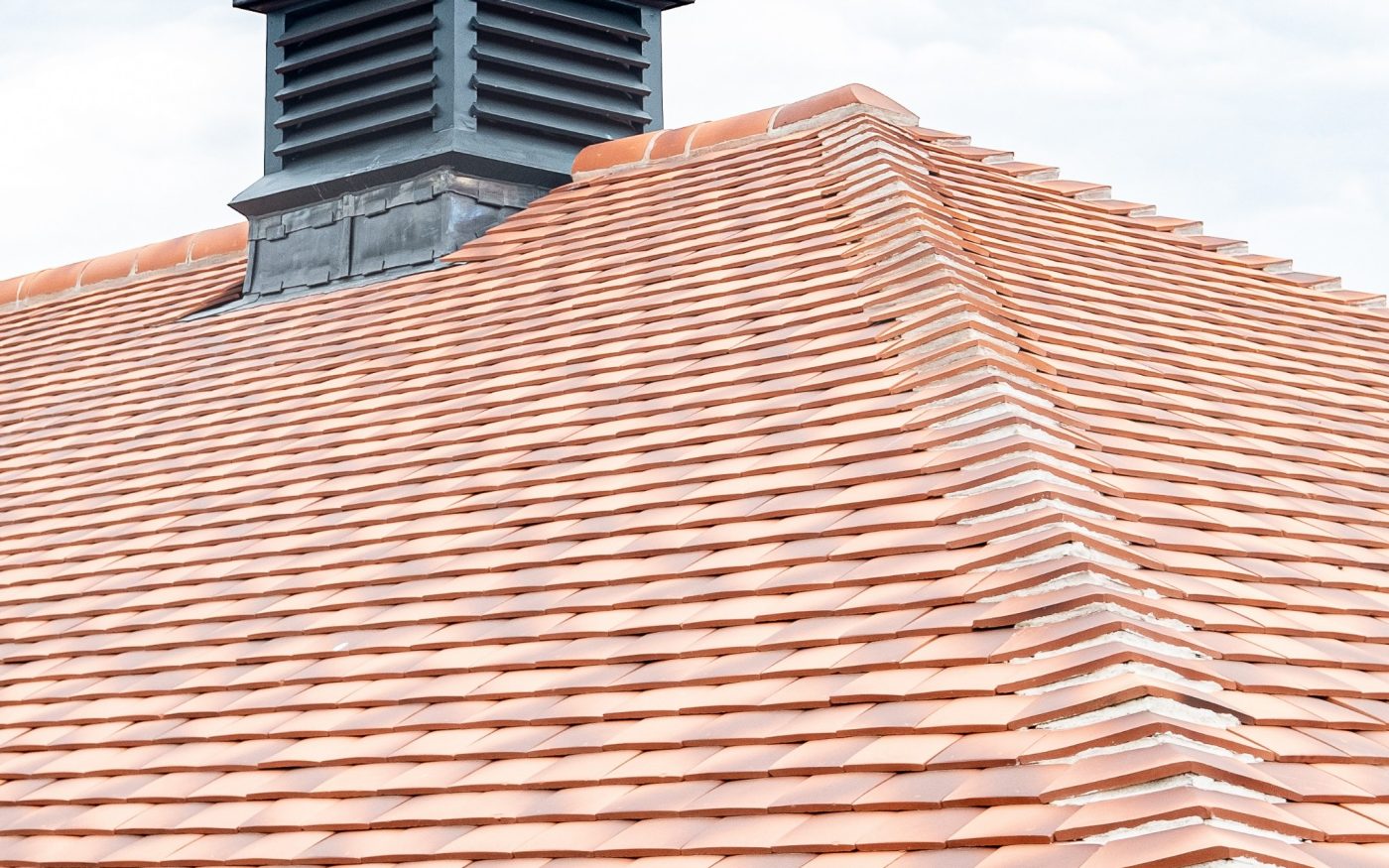 Close up of the red boat house roof